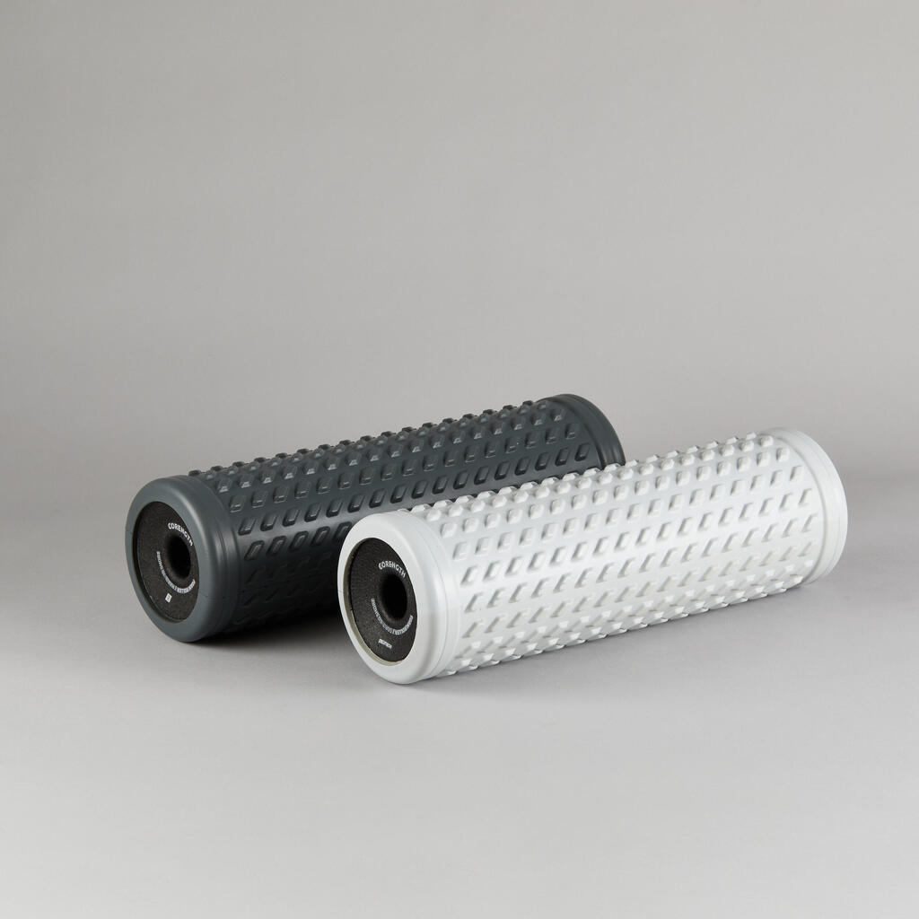 Rouleau de massage, tendre - foam roller gris clair